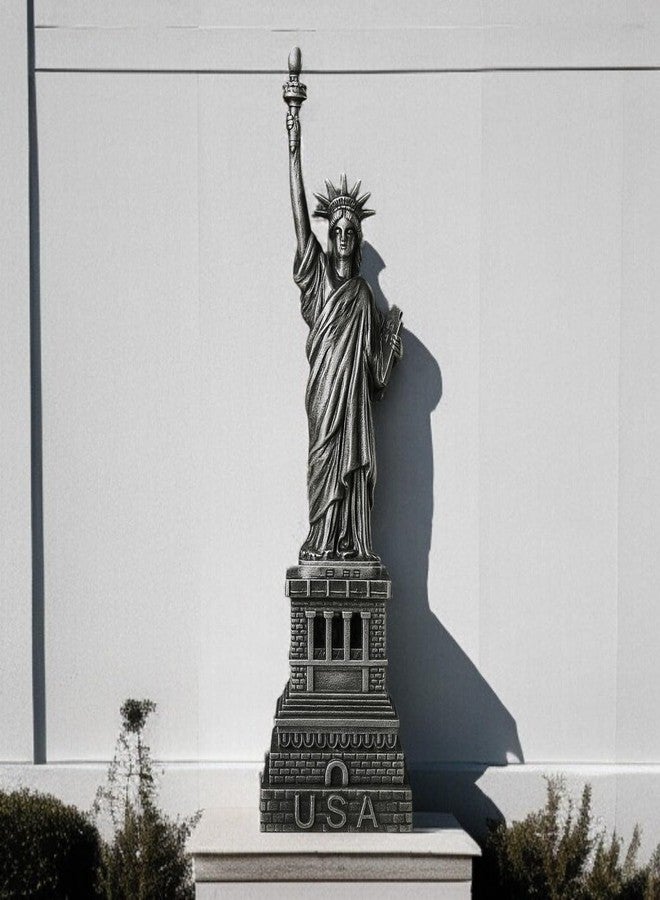 أسينشين تمثال الحرية، تحفة معمارية عالمية شهيرة من الولايات المتحدة الأمريكية، قطعة ديكور مثالية للمنزل والمكتب وغرفة المعيشة وغرفة الدراسة. نموذج مصغر لتمثال الحرية، قطعة فنية تذكارية رائعة، هدية مميزة. - Image 1